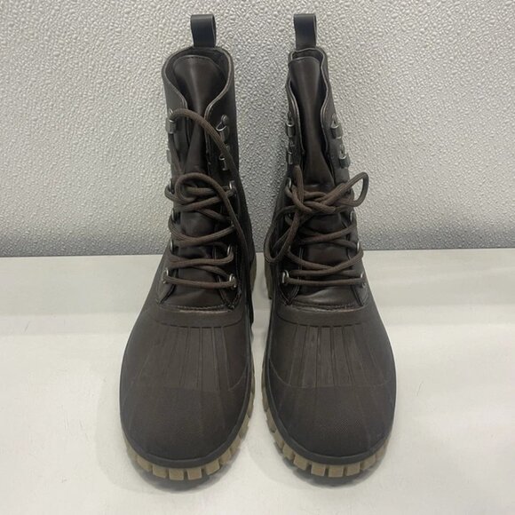 NEW STUTTERHEIM Patrol Duck Combat Boots Brown Leather Size 7.5